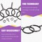 300Pcs 7/5 Inch 35mm Black Flat Key Chain Rings Kit, Including 100Pcs Split Keychain Rings with Chain and 100Pcs Jump Ring with 100Pcs Screw Eye Pins Bulk for Jewelry Findings Making